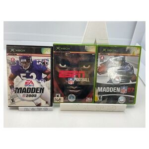 Xbox NFL Football Game Triple Pack Madden 2005 07 ESPN
